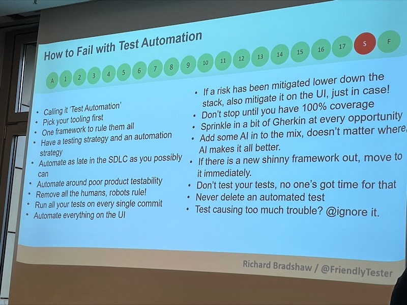 How to fail at test automation